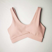 Load image into Gallery viewer, Camille Ribbed Sports Bra - Blush
