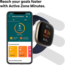 Load image into Gallery viewer, Fitbit Versa 3 Smartwatch - Midnight / Soft Gold
