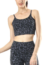 Load image into Gallery viewer, Stella Blue Leopard Cami Style Sports Bra

