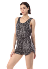 Load image into Gallery viewer, Solange Lounge Romper - Green Leopard
