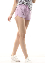 Load image into Gallery viewer, Callie Cotton Track Shorts - Lilac
