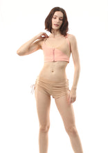 Load image into Gallery viewer, Christina 2 pc. Color Block Sports Bra Set - Nude/Peach Combo
