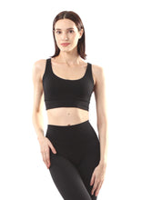 Load image into Gallery viewer, VOiLA! activewear Cross Back Sports Bra - Black
