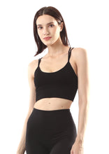 Load image into Gallery viewer, VOiLA! activewear Criss Cross Back Sports Bra - Black
